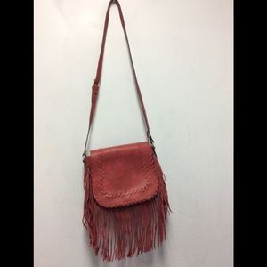Vegan Leather Fringe Bag
